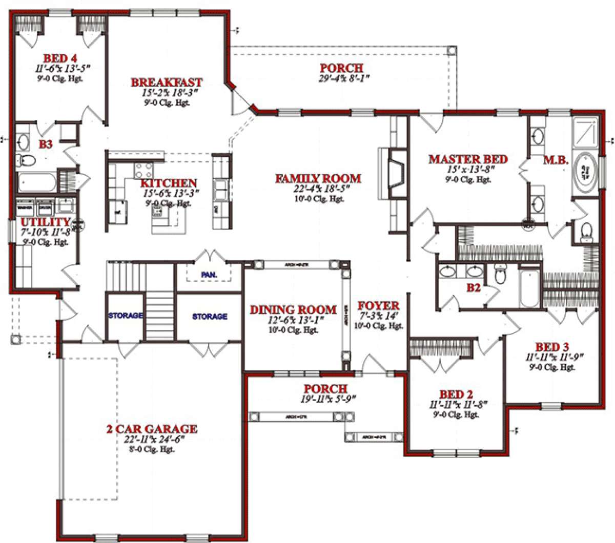 Floorplan 1 for House Plan #1070-00076