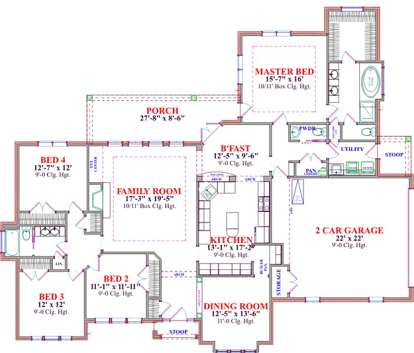 Floorplan1 for House Plan #1070-00077