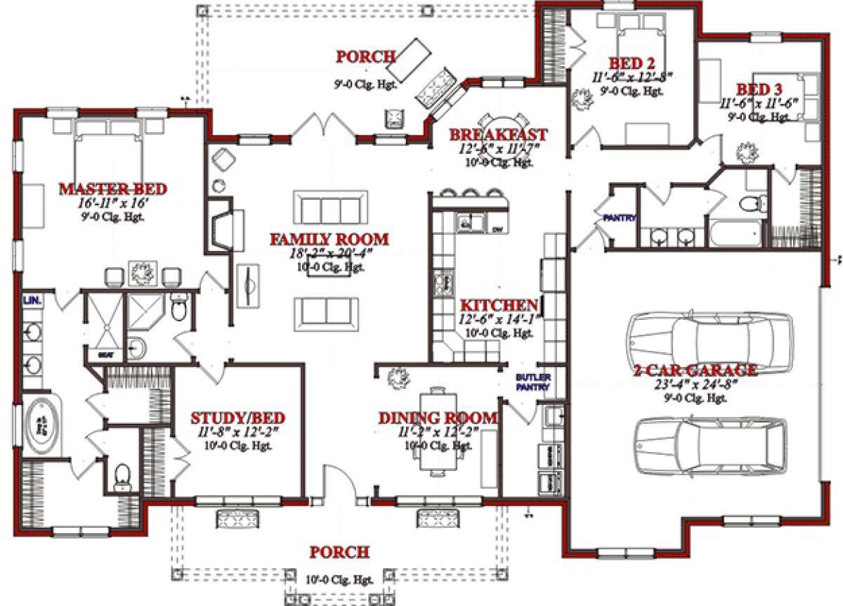 Floorplan 1 for House Plan #1070-00078