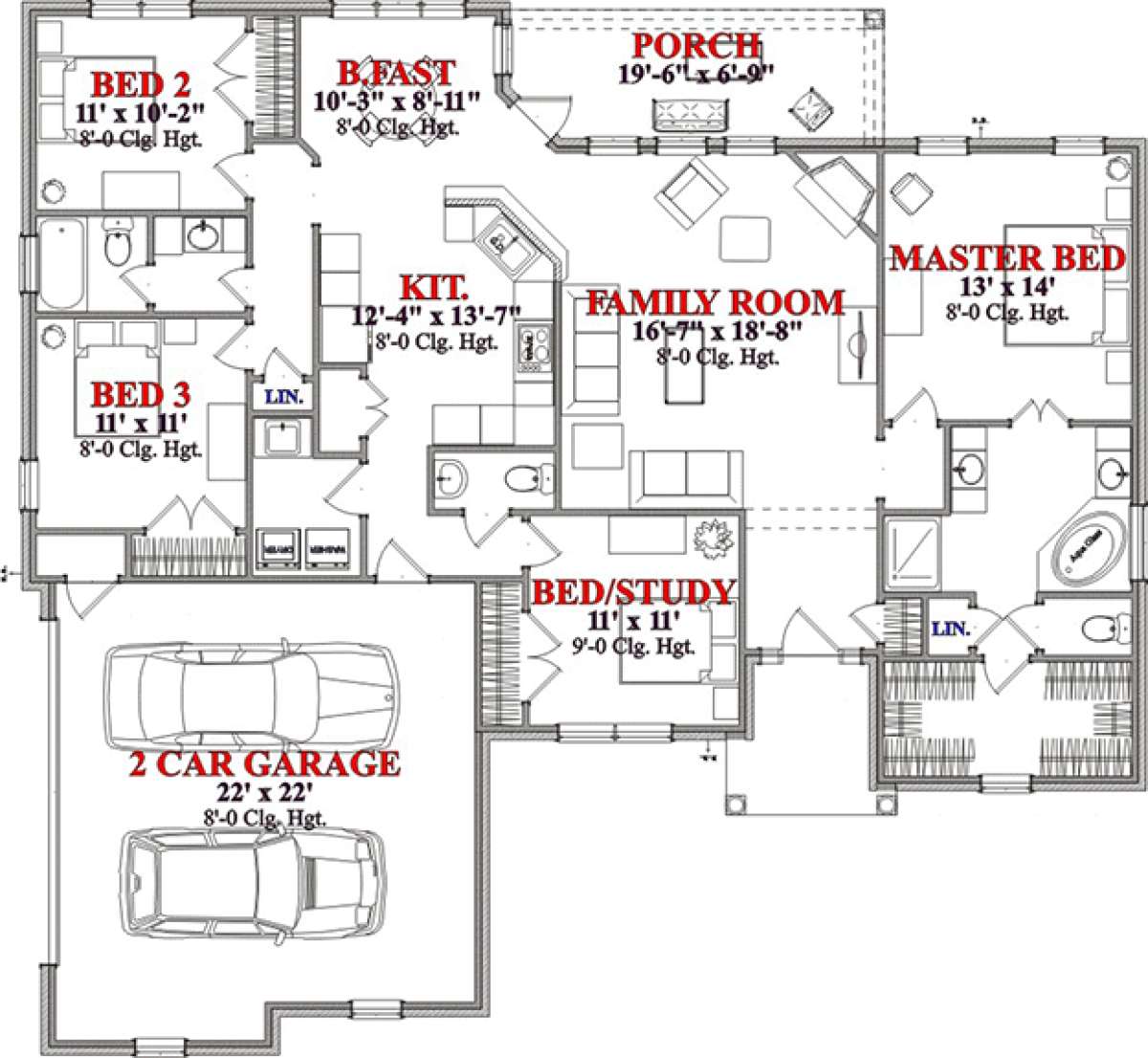 Floorplan 1 for House Plan #1070-00081