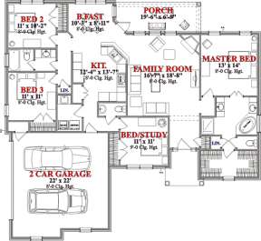 Floorplan 1 for House Plan #1070-00081
