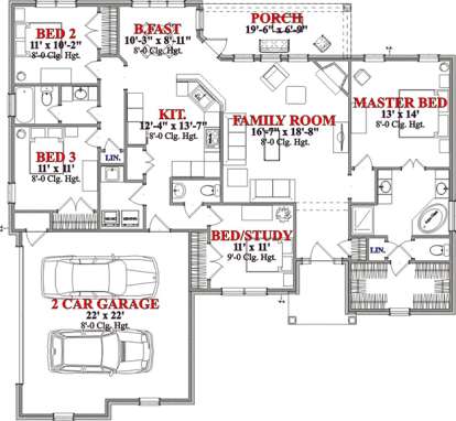 Floorplan1 for House Plan #1070-00081