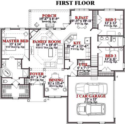 Floorplan 1 for House Plan #1070-00084