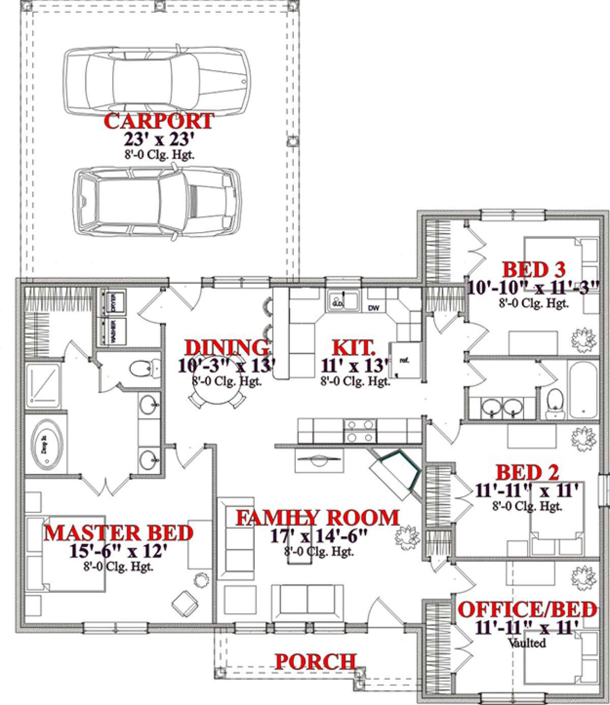 Floorplan 1 for House Plan #1070-00087