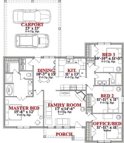 Floorplan1 for House Plan #1070-00087