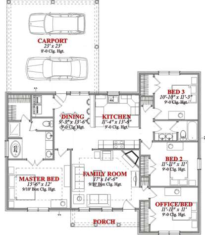 Floorplan1 for House Plan #1070-00088