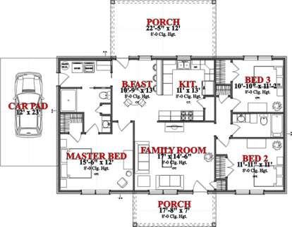 Floorplan 1 for House Plan #1070-00090