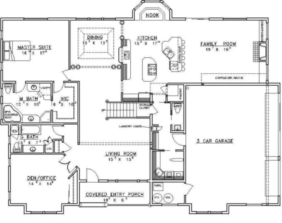 First Floor for House Plan #039-00264