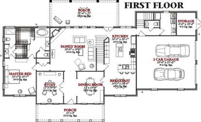 Floorplan 1 for House Plan #1070-00095