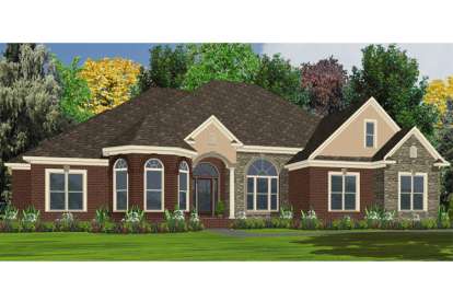 5 Bed, 3 Bath, 2572 Square Foot House Plan - #1070-00096