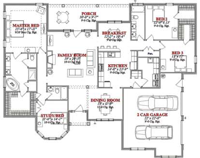 Floorplan 1 for House Plan #1070-00097