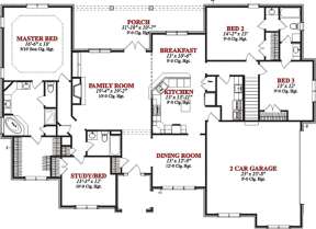 Floorplan 1 for House Plan #1070-00100