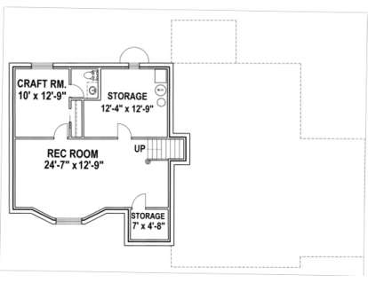 Basement Floor for House Plan #039-00265