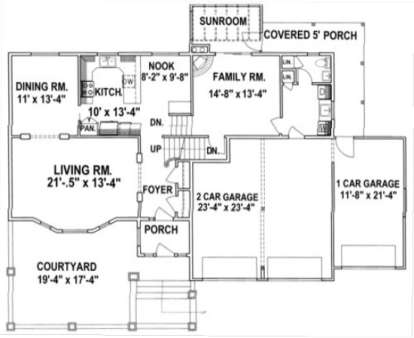 First Floor for House Plan #039-00265