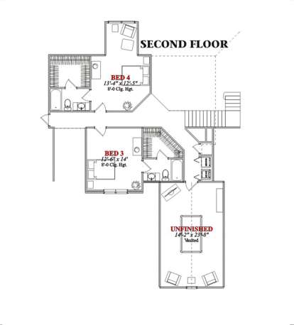 Floorplan 2 for House Plan #1070-00106