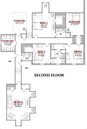 Floorplan 2 for House Plan #1070-00107
