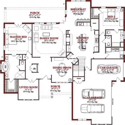 Floorplan 1 for House Plan #1070-00108