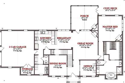Floorplan 1 for House Plan #1070-00110