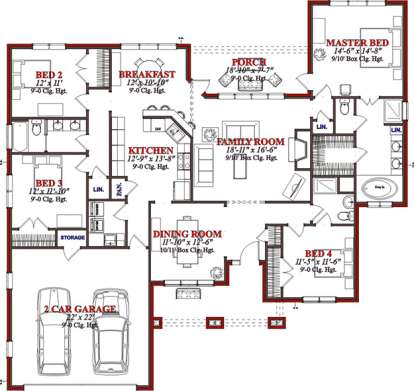 Floorplan 1 for House Plan #1070-00112