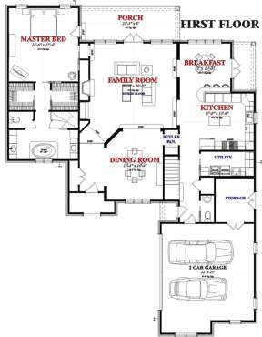 Floorplan 1 for House Plan #1070-00114