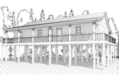 Ranch House Plan #1070-00117 Elevation Photo