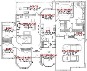 Floorplan 1 for House Plan #1070-00119