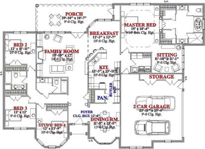 Floorplan1 for House Plan #1070-00121