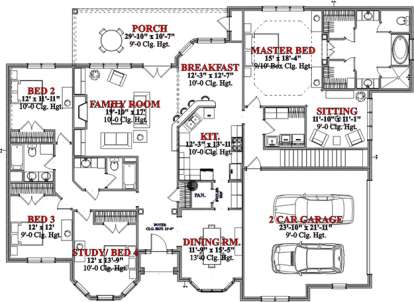 Floorplan 1 for House Plan #1070-00122