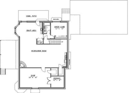 Basement Floor for House Plan #039-00267