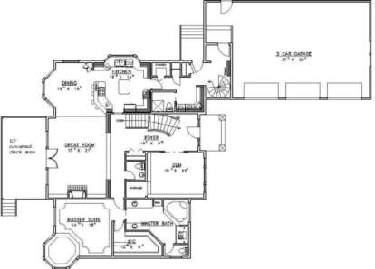 First Floor for House Plan #039-00267