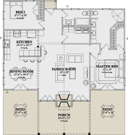 Main Floor for House Plan #1070-00129