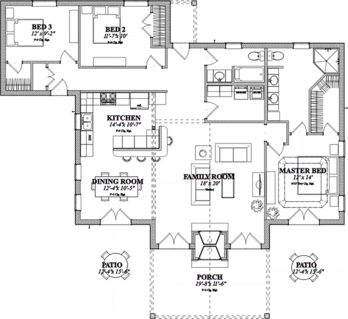 Floorplan 1 for House Plan #1070-00130