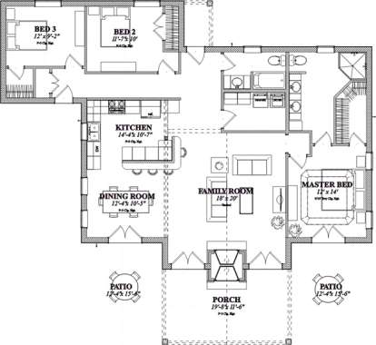 Floorplan 1 for House Plan #1070-00130