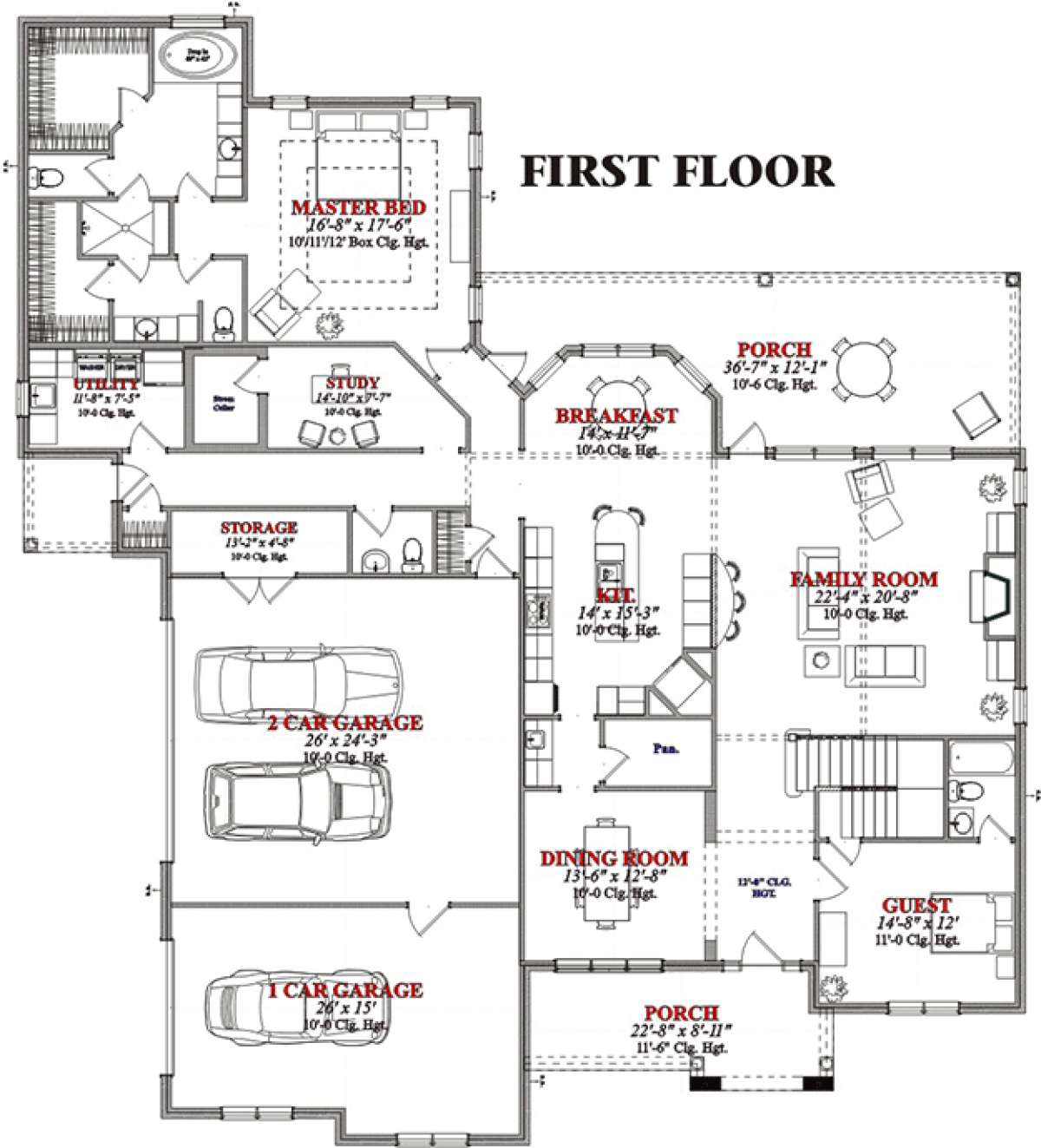 Floorplan 1 for House Plan #1070-00131