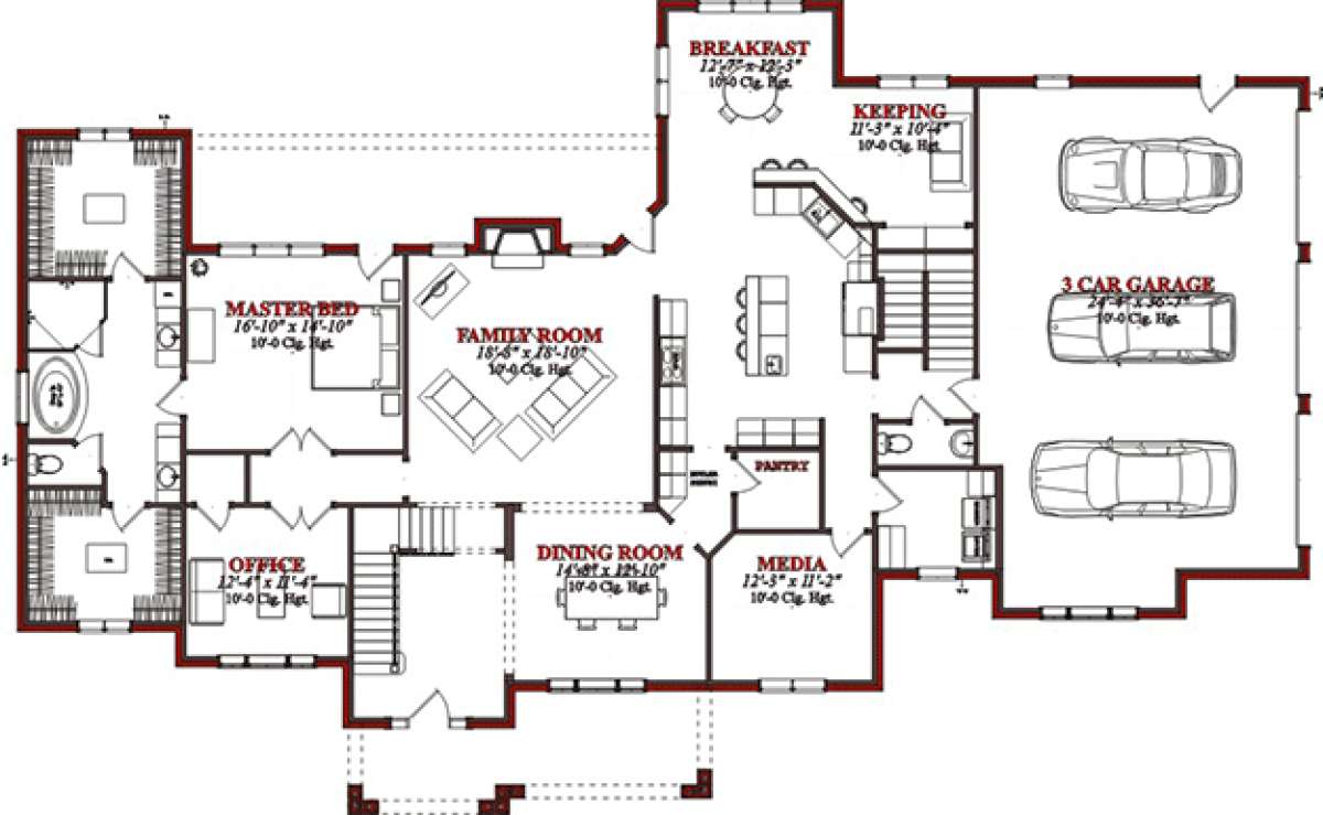Floorplan 1 for House Plan #1070-00132