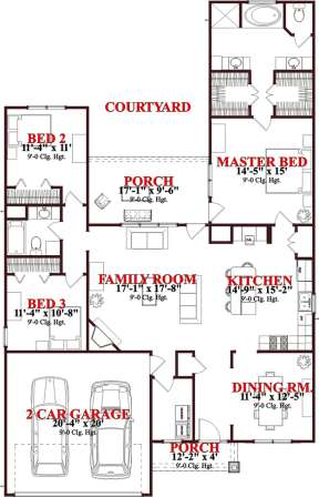 Floorplan 1 for House Plan #1070-00133