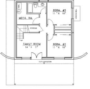 Basement Floor for House Plan #039-00268