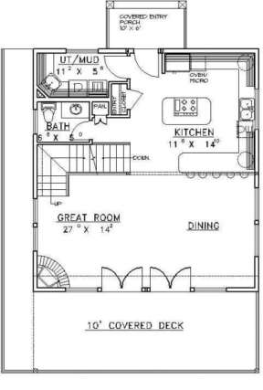 First Floor for House Plan #039-00268