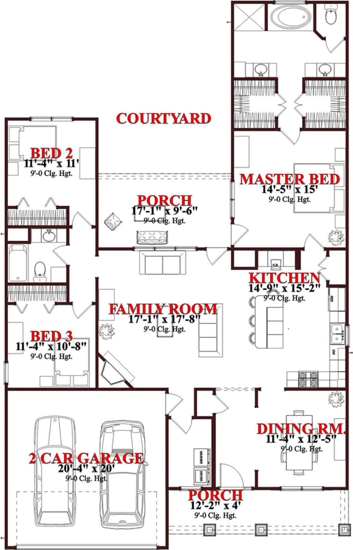 Floorplan 1 for House Plan #1070-00134