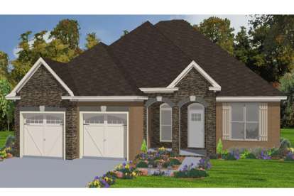 European House Plan #1070-00135 Elevation Photo