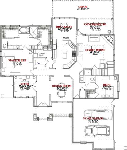 Floorplan 1 for House Plan #1070-00138