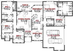 Floorplan 1 for House Plan #1070-00143