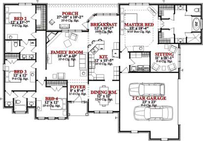 Floorplan1 for House Plan #1070-00143