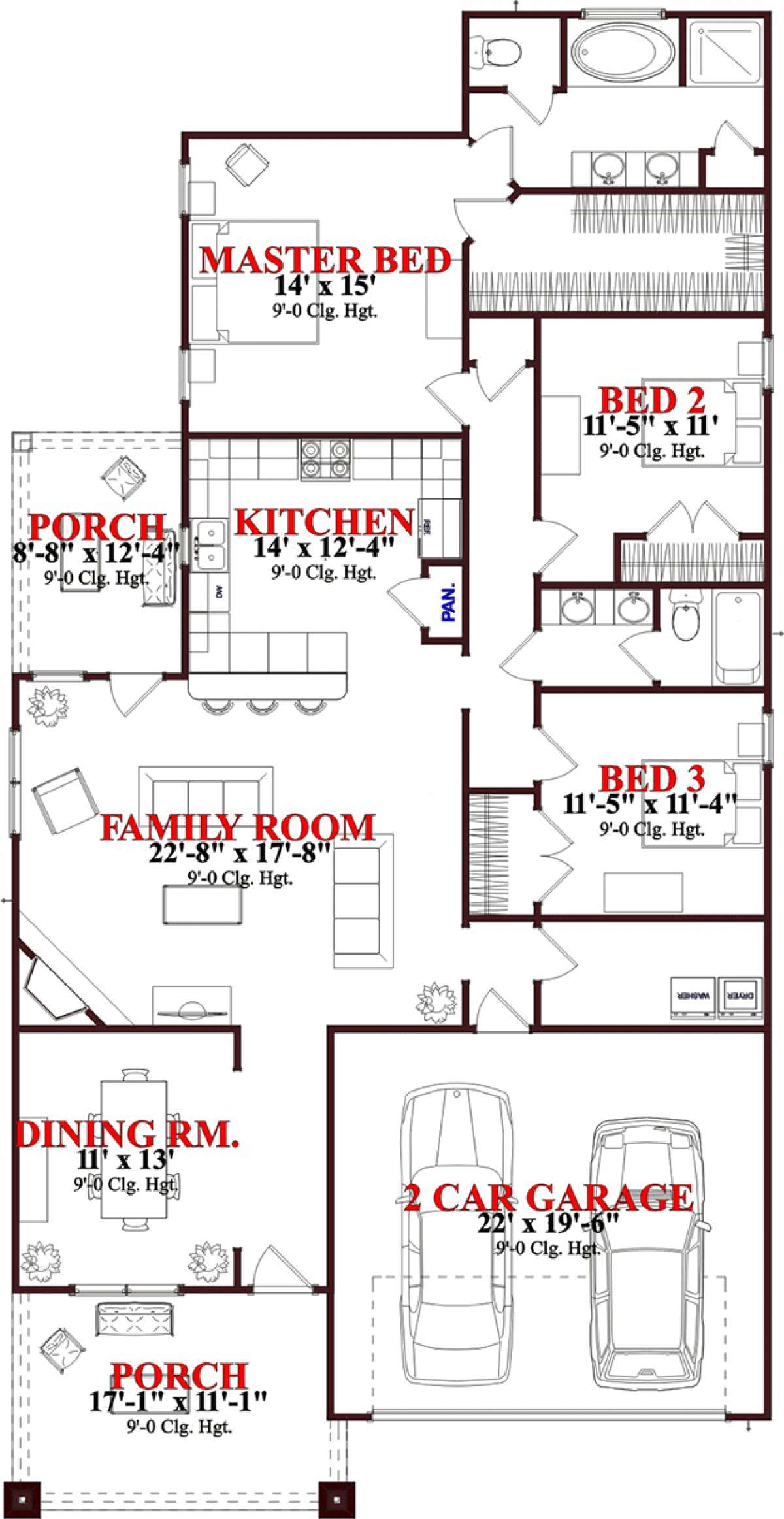Floorplan 1 for House Plan #1070-00147