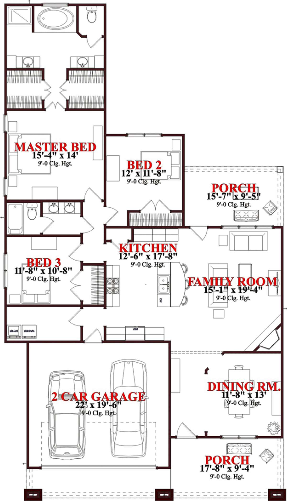 Floorplan 1 for House Plan #1070-00149