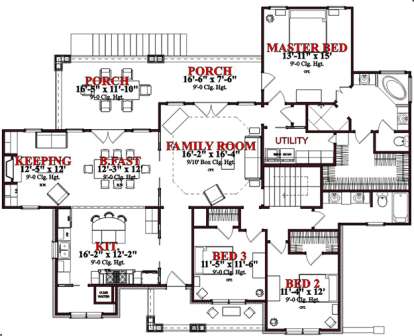 Floorplan 1 for House Plan #1070-00151