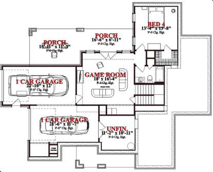 Floorplan 2 for House Plan #1070-00151