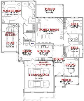 Floorplan 1 for House Plan #1070-00153