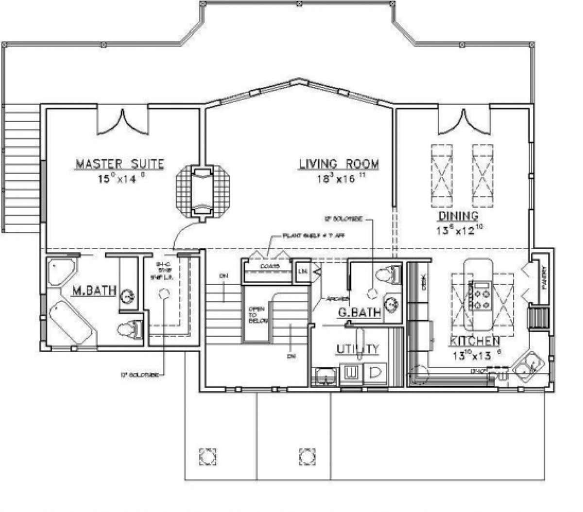 Main Floor for House Plan #039-00270