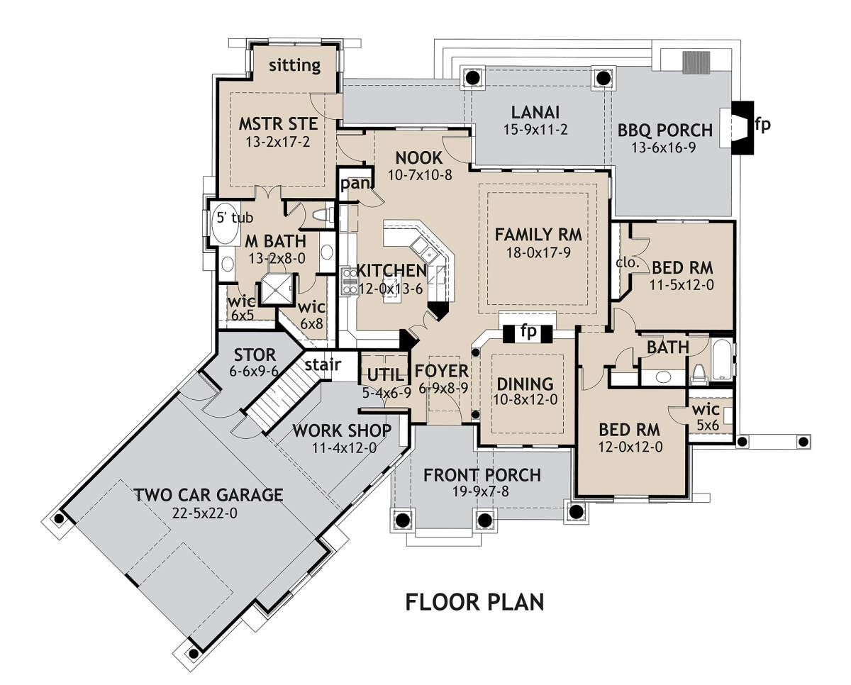 Main Floor for House Plan #9401-00014